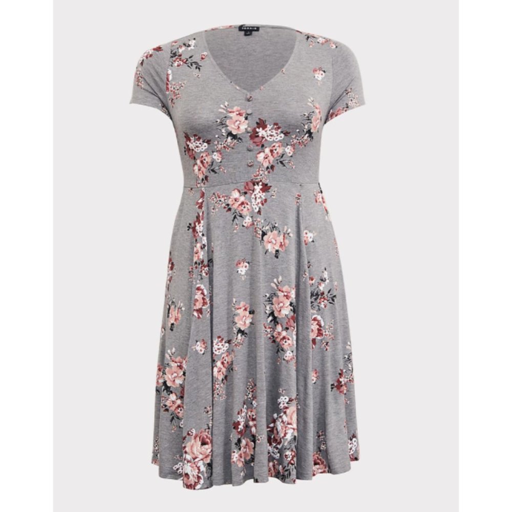 Torrid Jersey Tie Back Skater Dress